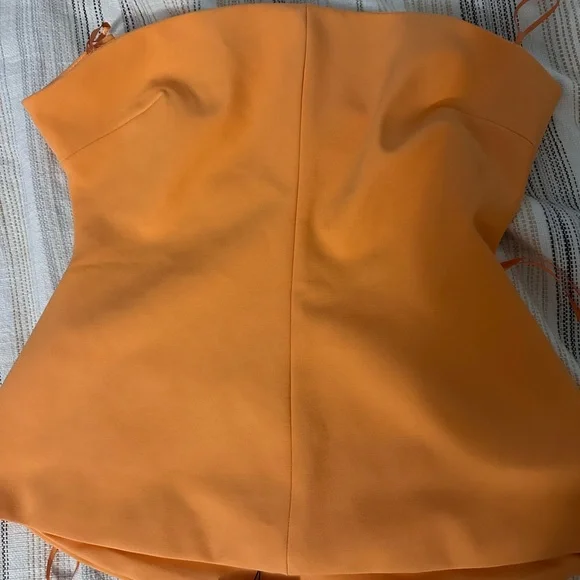 Zara Orange Strapless Top - Picture 1 of 3